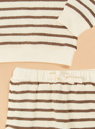 Derek Striped Top and Shorts Set Detail 2 - TULLABEE