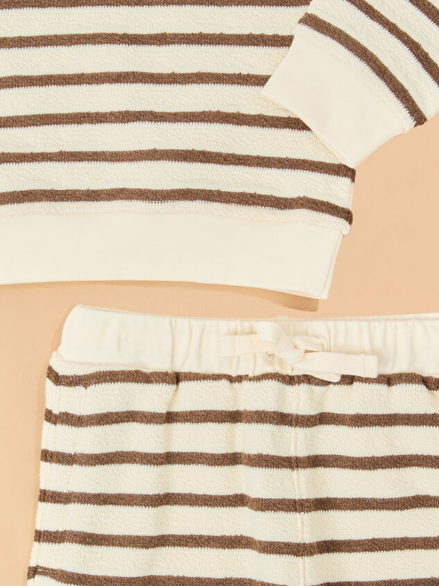 Derek Striped Top and Shorts Set Detail 2 - TULLABEE