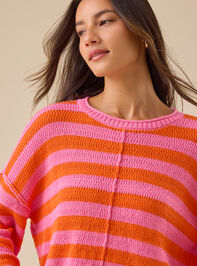 Delphine Bright Stripe Sweater Detail 4 - TULLABEE