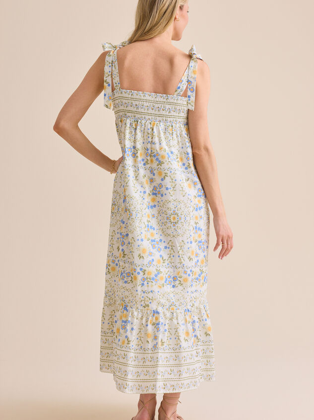 Elara Floral Maxi Dress Detail 4 - TULLABEE