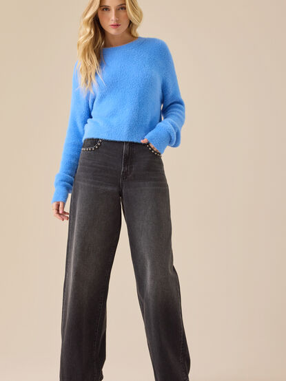 Brynn Eyelash Cropped Sweater - TULLABEE