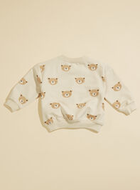 Teddy Bear Sweatshirt by Quincy Mae Detail 3 - TULLABEE