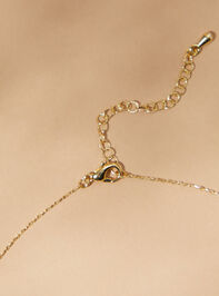 18K Gold Dimond Studded Bow Necklace Detail 3 - TULLABEE
