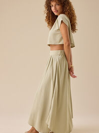 Jules Linen Crop Top Detail 3 - TULLABEE