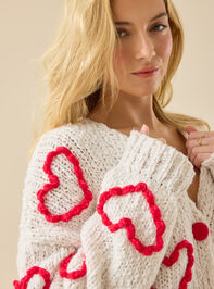 Miller 3D Heart Cardigan Detail 6 - TULLABEE