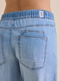 Jaden Tie Denim Pant Detail 4 - TULLABEE