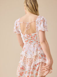 Aderny Floral Mini Dress Detail 4 - TULLABEE