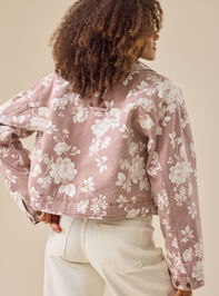 Loretta Cropped Floral Jacket Detail 5 - TULLABEE
