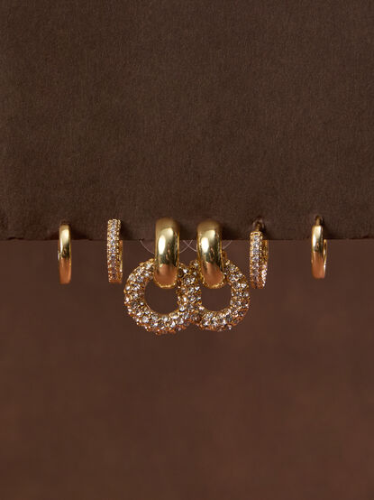 18K Gold Doorknocker Earring Set - TULLABEE