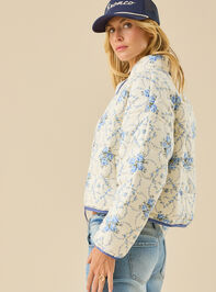 Lilah Floral Quilted Jacket Detail 3 - TULLABEE