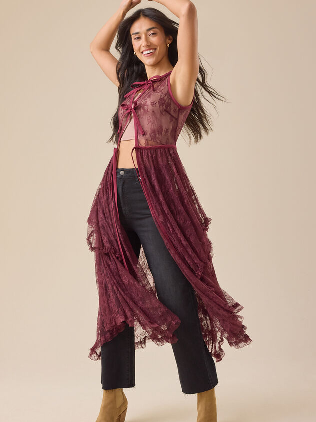 Solana Lace Ruffle Kimono Detail 5 - TULLABEE
