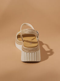 Albie Wide Width Platform Wedge Sandals Detail 3 - TULLABEE