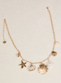 Sadie Shell Charm Necklace Detail 2 - TULLABEE