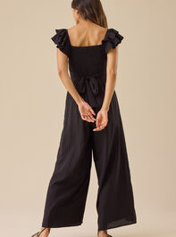Monroe Flutter Sleeve Jumpsuit Detail 3 - TULLABEE