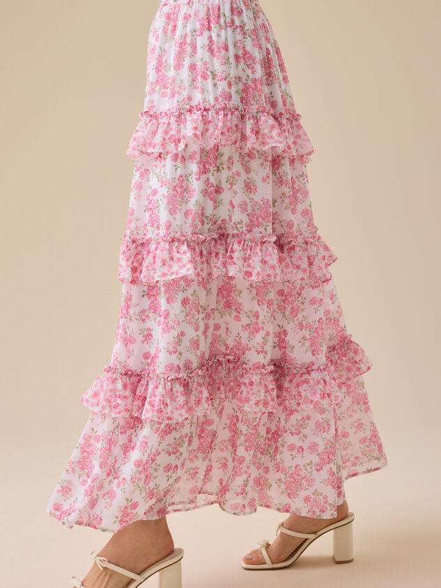 Lex Floral Maxi Skirt Detail 3 - TULLABEE