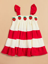Sawyer Strawberry Crochet Dress Detail 2 - TULLABEE