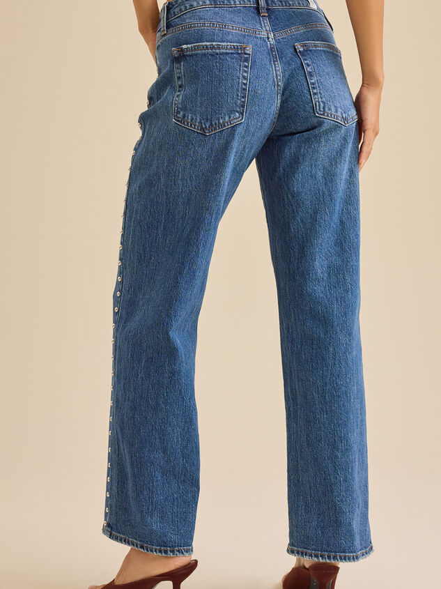 Katy Studded Straight Leg Jean Detail 5 - TULLABEE
