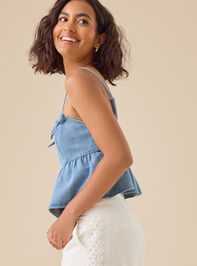 Lakin Babydoll Bow Strap Tank Detail 5 - TULLABEE