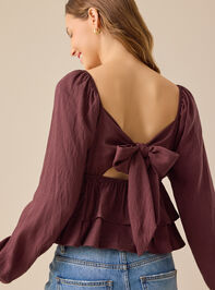 Tanya Twist-Knot Babydoll Top Detail 2 - TULLABEE