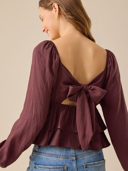 Tanya Twist-Knot Babydoll Top - TULLABEE