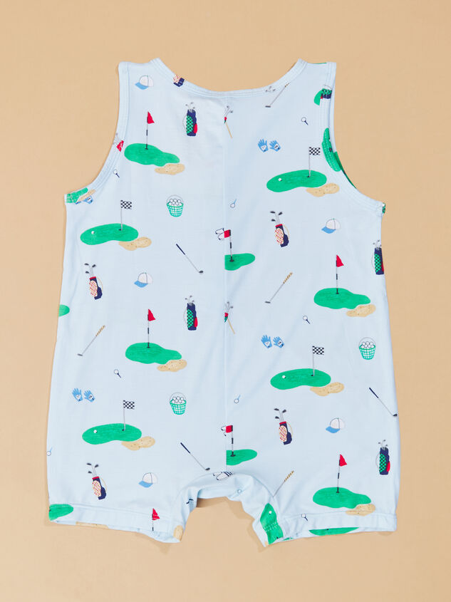 Timmy Golf Things Shortie Romper Detail 3 - TULLABEE