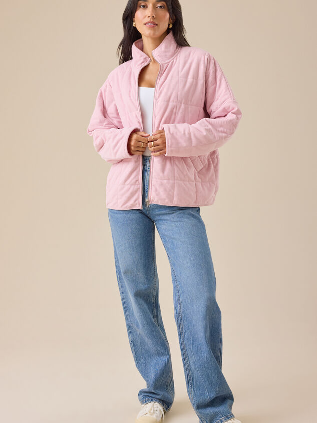 Emery Corduroy Quilted Jacket Detail 2 - TULLABEE
