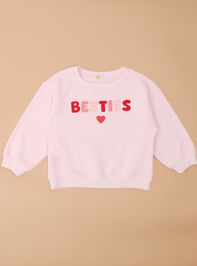 My Bestie Girls Crewneck Detail 2 - TULLABEE