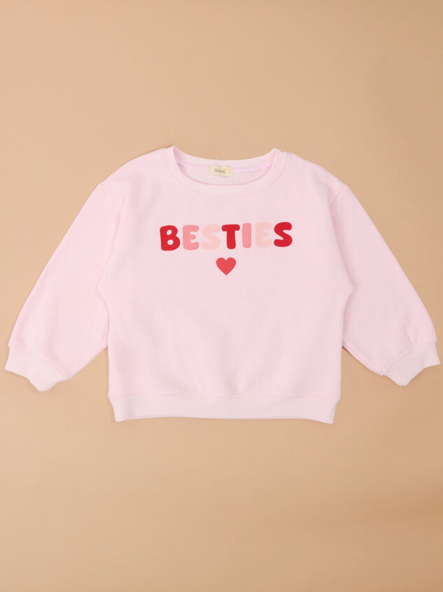 My Bestie Girls Crewneck Detail 2 - TULLABEE