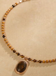 Autumn Beaded Necklace Detail 2 - TULLABEE
