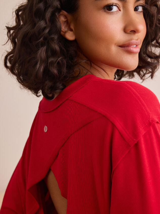Relax Ribbed Open Back Layer Detail 5 - TULLABEE