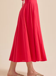 Grace Linen Midi Skirt Detail 4 - TULLABEE