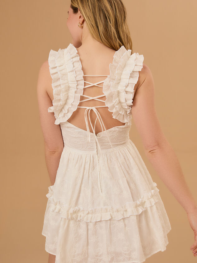 Kimberly Ruffle Mini Dress Detail 5 - TULLABEE