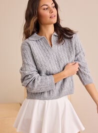 Court Crush Cable Knit Sweater - TULLABEE
