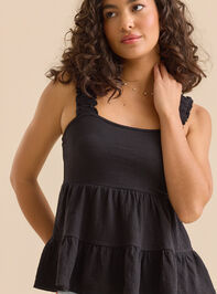 Shelby Tiered Babydoll Tank Detail 2 - TULLABEE