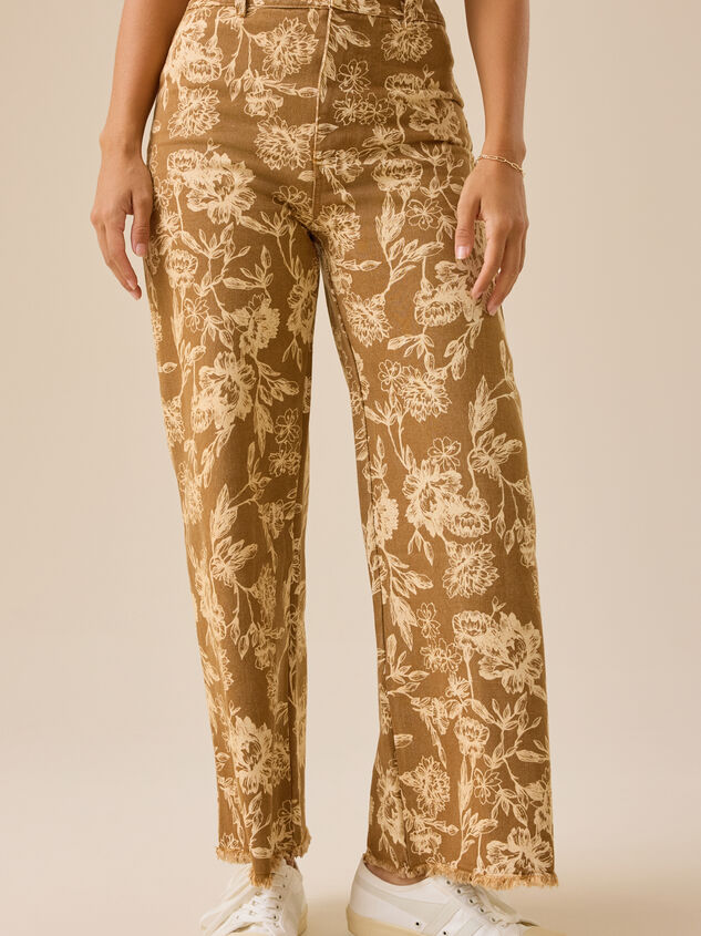 Marita Floral Straight Leg Pants Detail 3 - TULLABEE