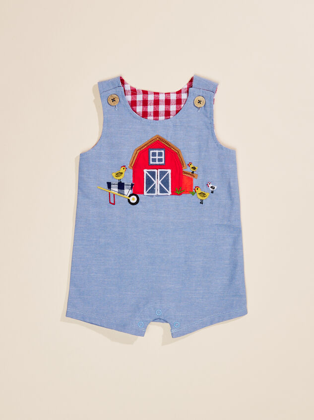 Red Barn Romper Detail 2 - TULLABEE