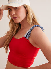 All Along Ruffle Tank Detail 2 - TULLABEE