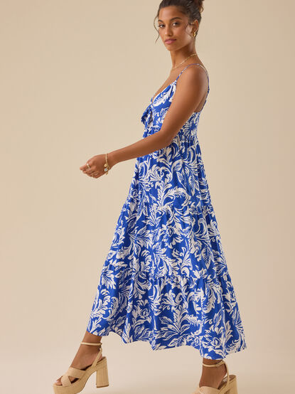 Morgana Floral Front Tie Maxi - TULLABEE
