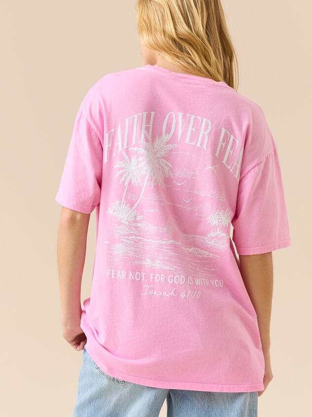 Faith Over Fear Beach Tee Detail 2 - TULLABEE