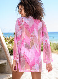 Carly Patchwork Kimono Coverup Detail 3 - TULLABEE