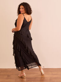 Bridgette Ruffle Maxi Dress Detail 5 - TULLABEE