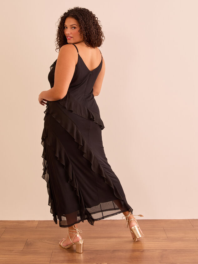Bridgette Ruffle Maxi Dress Detail 5 - TULLABEE