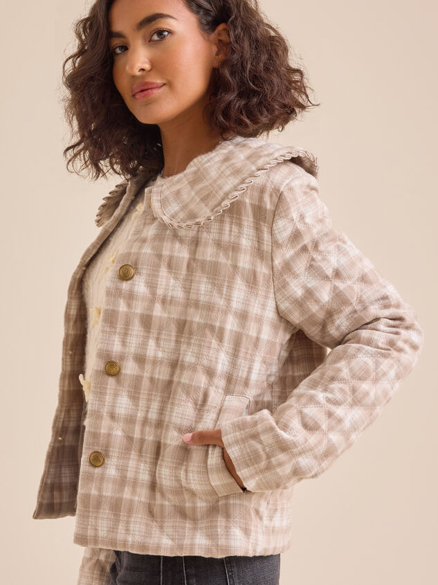 Effie Quilted Collar Jacket Detail 4 - TULLABEE