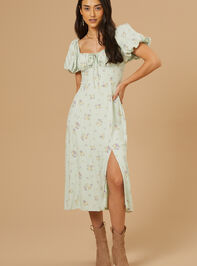 Katy Floral Midi Dress Detail 2 - TULLABEE