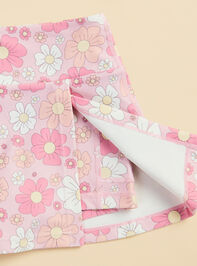 Flower Power Athletic Skort Detail 4 - TULLABEE