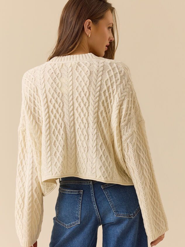Halle Cable Cardigan Detail 4 - TULLABEE