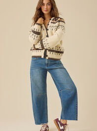 Addie Fair Isle Cardigan Detail 2 - TULLABEE