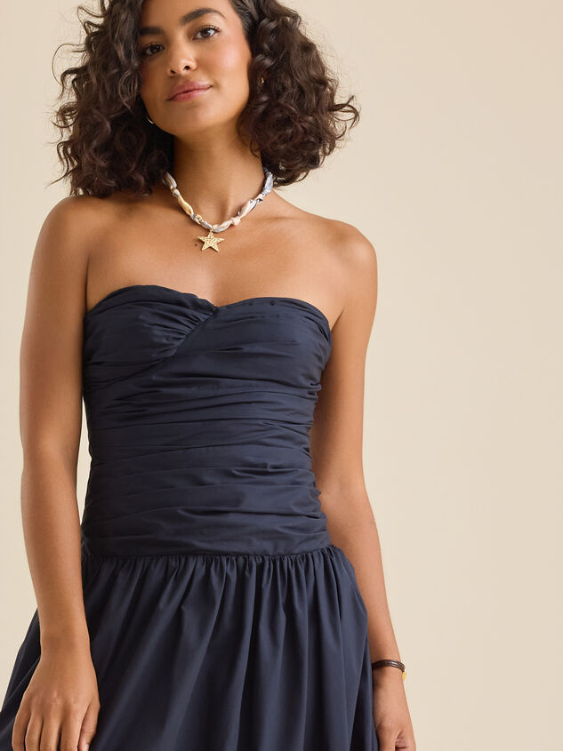 Skylar Poplin Midi Dress Detail 3 - TULLABEE