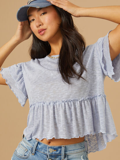 Laina Knit Babydoll Top - TULLABEE