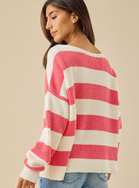 Mariah Striped Boatneck Sweater Detail 4 - TULLABEE